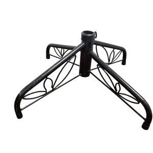 Vintage Metal Christmas Tree Base Metal Stand Black 1.25" Opening Collapsible